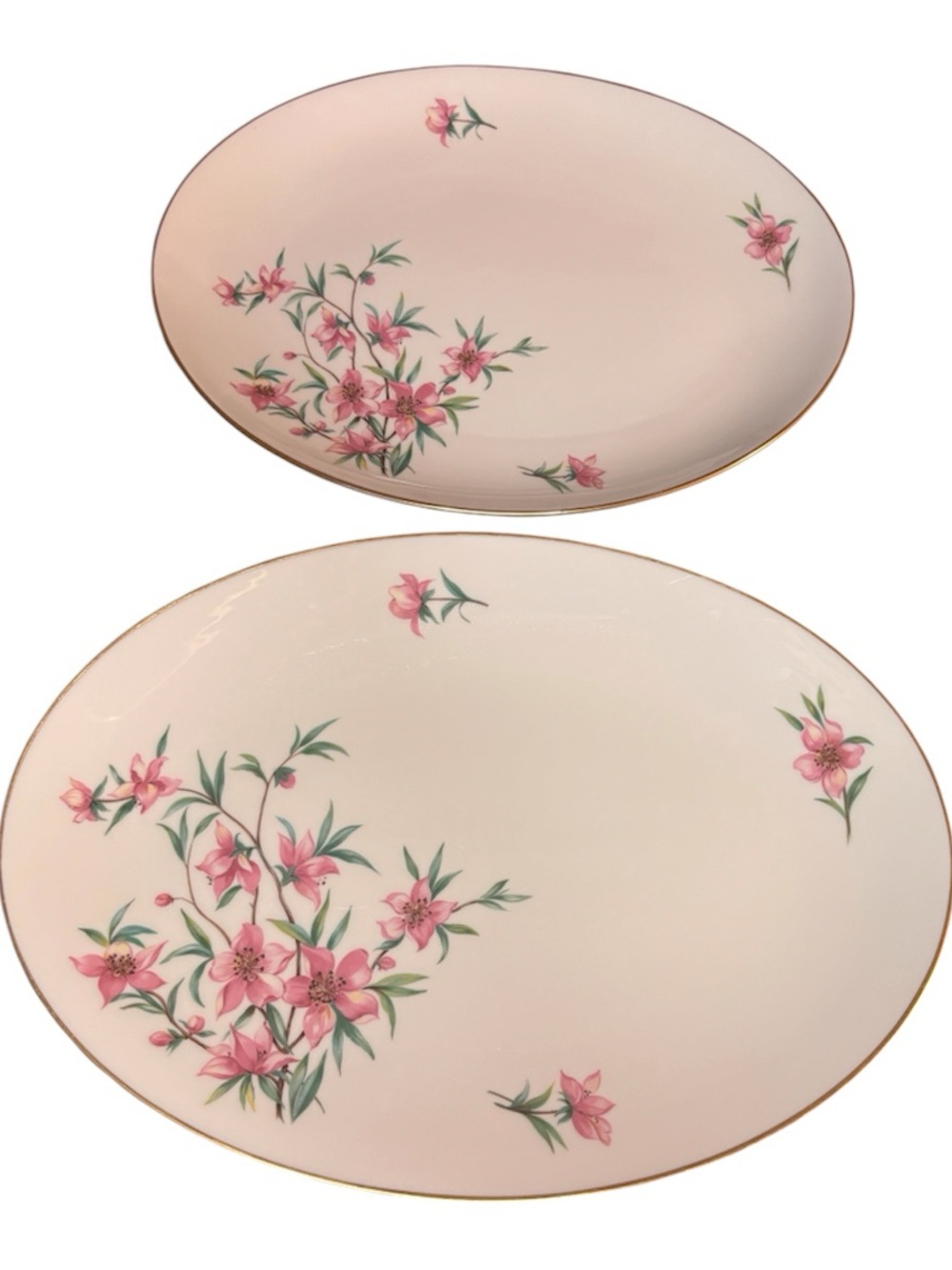 Vintage Lenox Fine China Peachtree Small & Medium Oval Platter